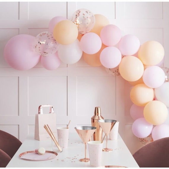12x Peach paper pom poms wedding party bridal baby shower shop backdrops decor 