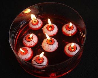 3 Eyeball Floating Halloween Candles, Halloween Party Decorations, Candle Decorations, Table Candles, Party Decorations, Halloween Decor