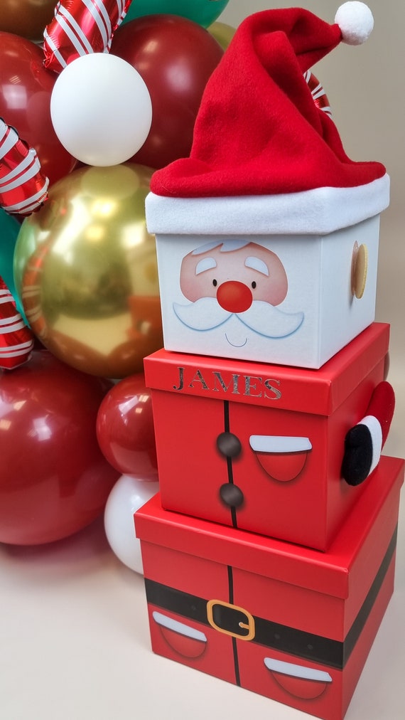 Conjunto de cajas de regalo de Navidad de Santa, cajas de regalo de Navidad,  envoltura de regalo de Navidad, cajas de regalo de Navidad, ideas de  envoltura de regalos de Navidad 