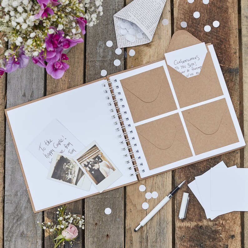 Rustic Wedding Post Box, Wedding Cards Box, Wedding Supplies, Rustic Wedding Decorations, Kraft and White Script Post Box image 10