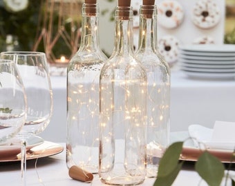 Rose Gold Bottle String Lights, Rustic Rose Gold Wedding Decorations, Wedding Decorations, Table Decorations, Party Decorations, Rose Gold