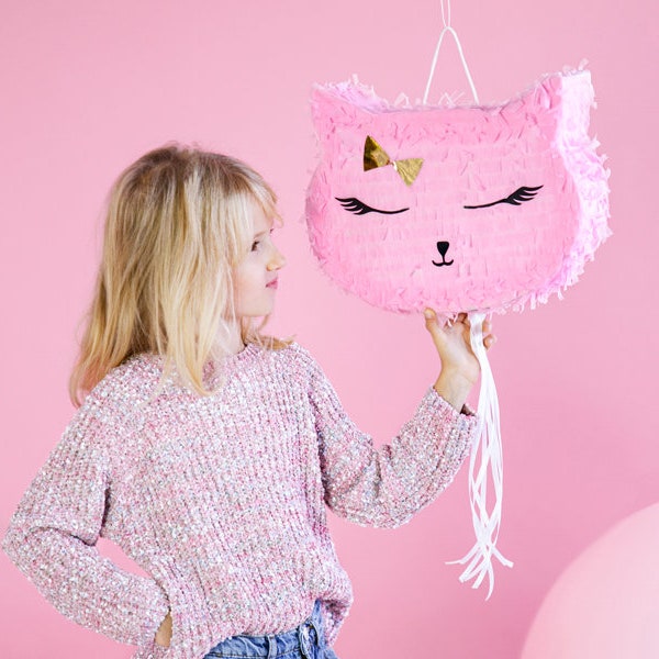 14 Inch Cat Pinata, Party Games, Baby Shower Gifts, Birthday Gifts, Party Decorations, Girls Birthday Party Decorations