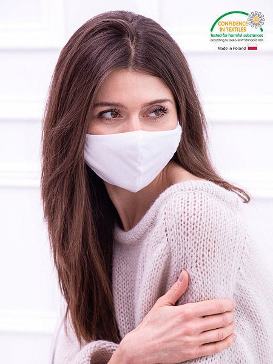 Cotton Face Masks, Reusable White 100 Cotton Face Masks, Reusable Face