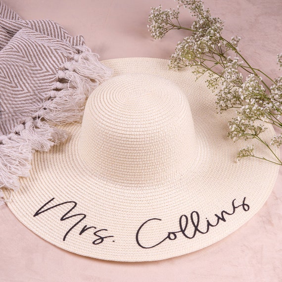 Custom Floppy Beach Hat Birthday Gift 