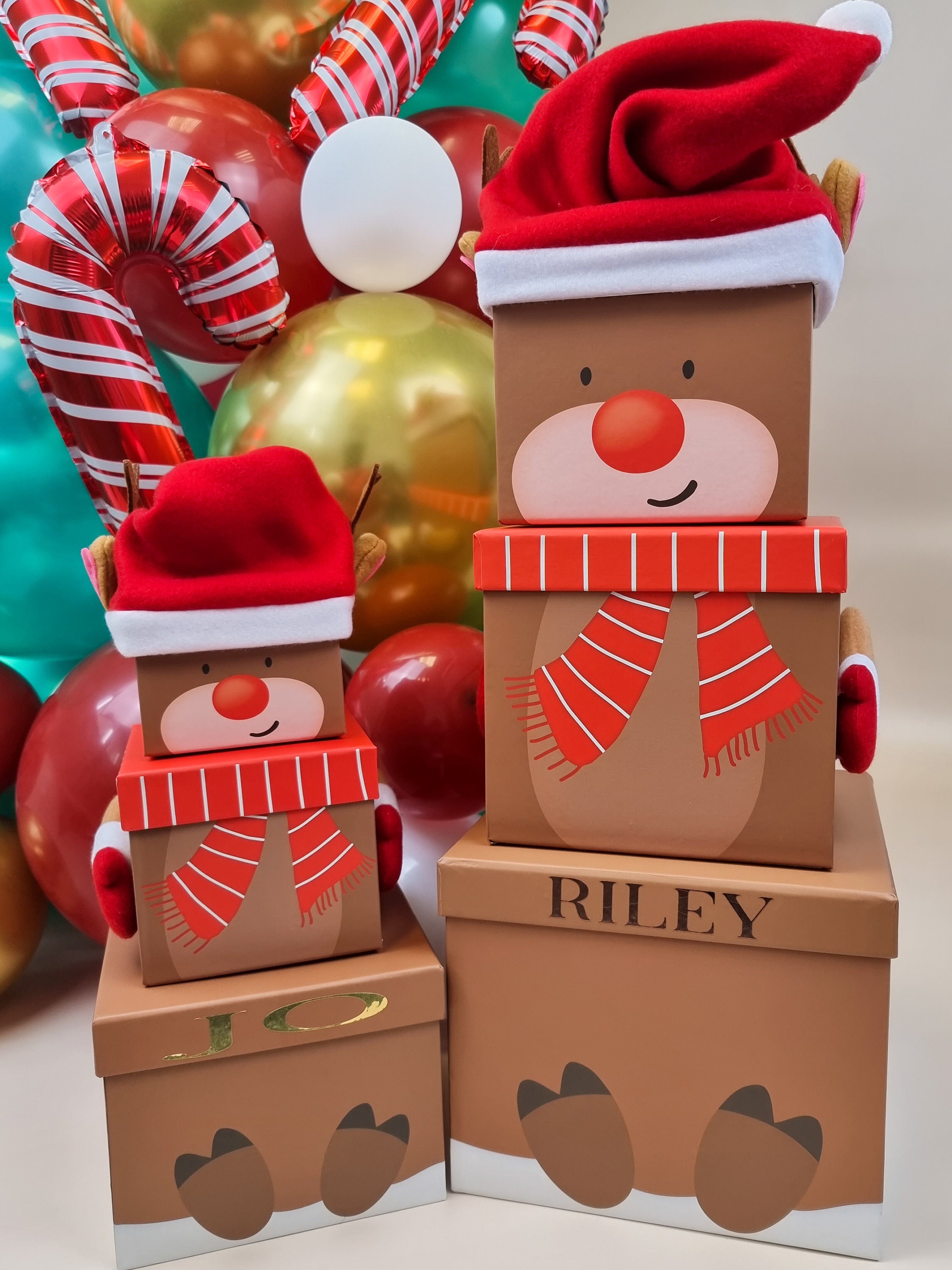 Reindeer Christmas Gift Box Set, Christmas Gift Boxes, Christmas Gift Wrap,  Christmas Present Boxes, Christmas Gift Wrapping Ideas 