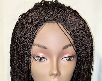 Medium Twisted Wig (All Back, Black)