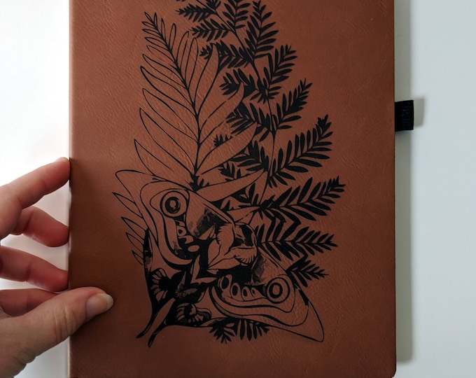TLOU Ellie's Tattoo Notebook / Journal laser engraved on leatherette. Travel journal / diary.