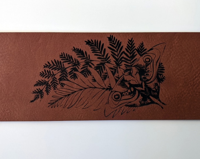 Ellie's Tattoo leatherette bookmark - laser engraved on soft, vegan leather. Handmade in Australia. TLOU