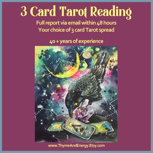 3 Card Tarot Reading of Your Choice - Witchcraft, Pagan, Divination, Tarot, Witch, Wicca