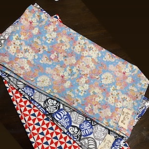 Cotton fabric Furoshiki, Japanese print Furoshiki, wagara print