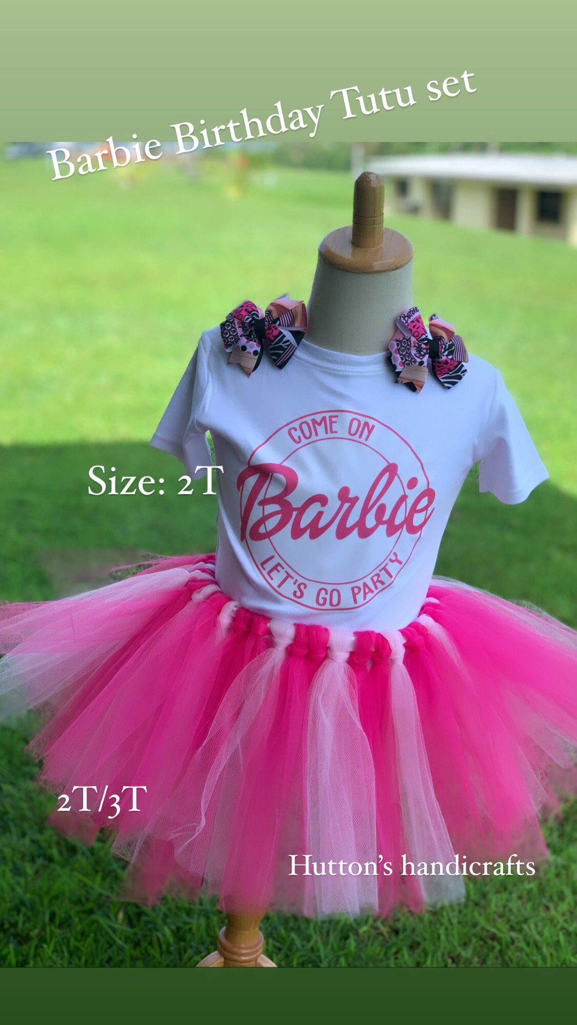 Disfraz Barbie Conjunto Tutu + Enagua De Regalo