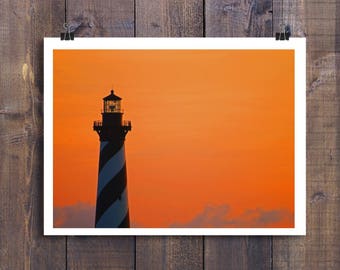 Cape Hatteras, North Carolina Lighthouse at Sunrise Fine Art Photograph