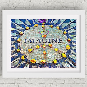 John Lennon - Imagine -The Beatles - Canvas Rolled Wall Art Print