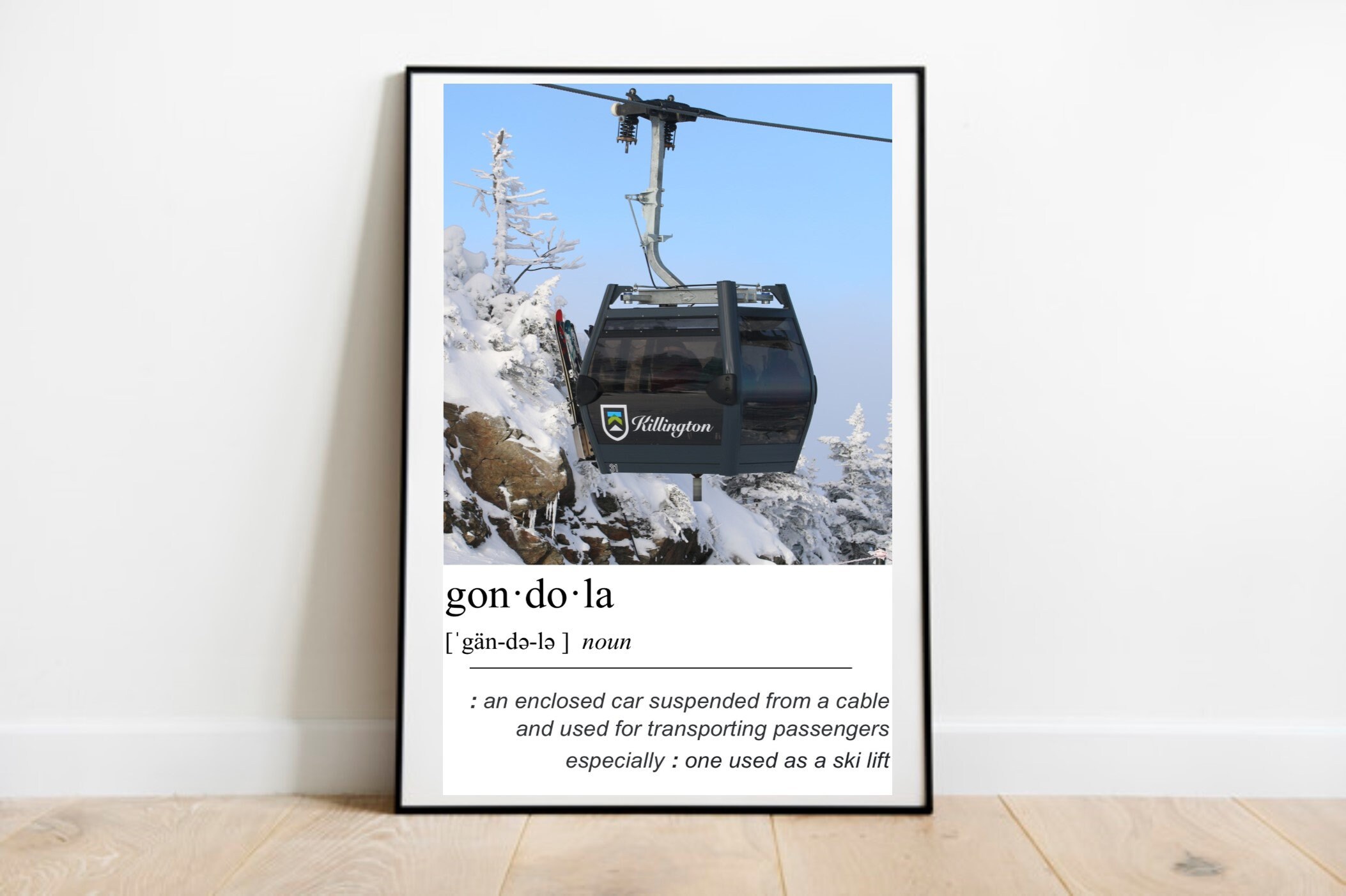 Ski Snowboard Chairlift Definition 11x17 Poster