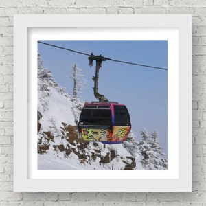Killington, Vermont Ski Gondola Square Print Fine Art Photography