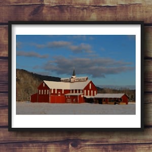 Farmhouse Rustic Decor Benton, Pennsylvania Red Barn Fine Art Photography Print 8x10 11x14