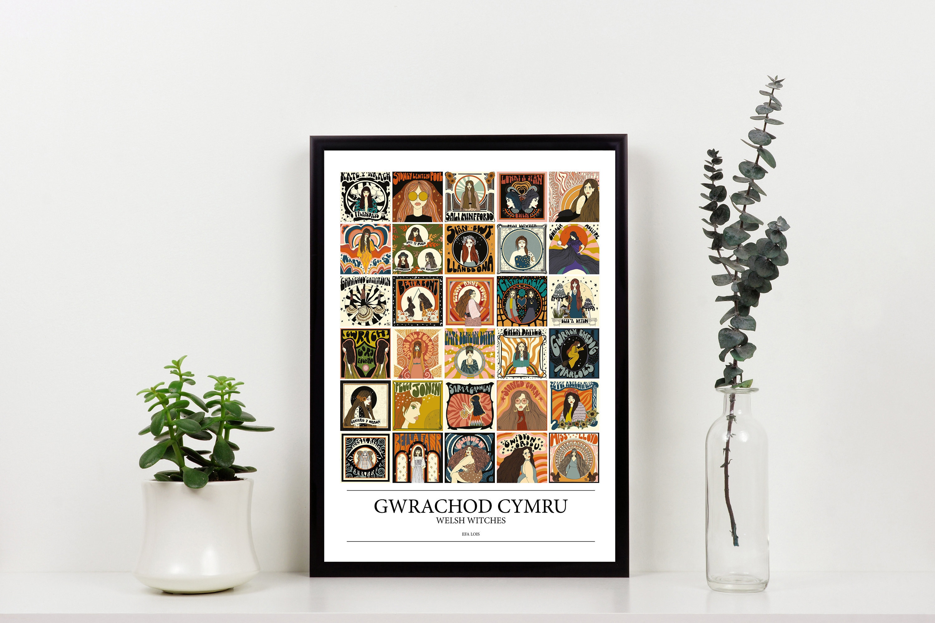 WELSH WITCHES | Gwrachod Cymru - Efa Lois Print | Welsh Folklore Hist…