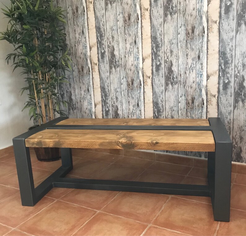 MW Custom Coffee Table / TV Stand. Reclaimed Wood & Steel. Etsy