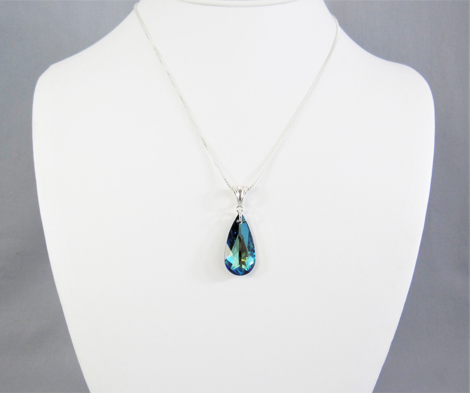 Crystal Bermuda Triangle Beaded Necklace
