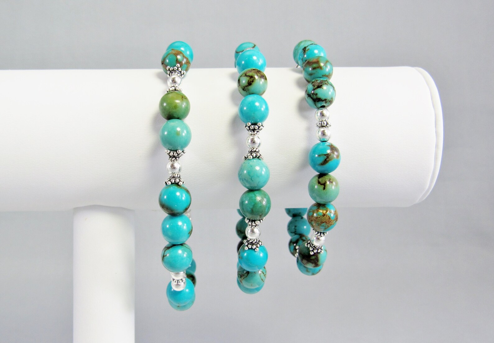VS Sterling and Turquoise 7 Point Dangle Earrings main image 1