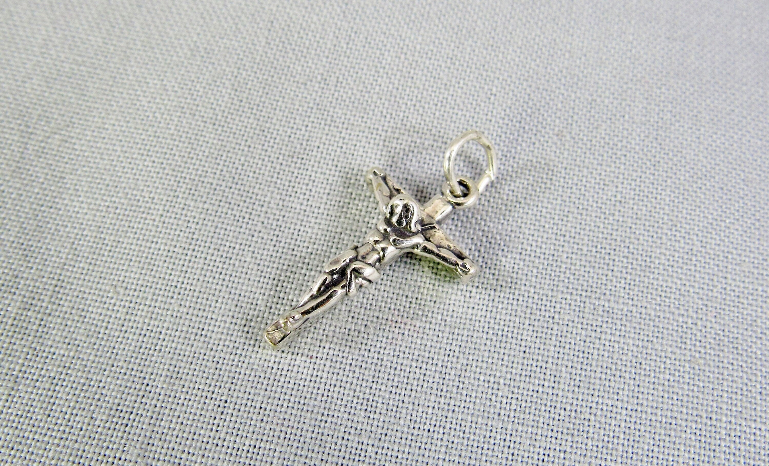 Clearance Crucifix Charms / Mini Christian Cross Charm (12pcs / 9mm x 18mm / Tibetan Silver) Religious Charm Catholic Jewelry Necklace Bracelet CHM968