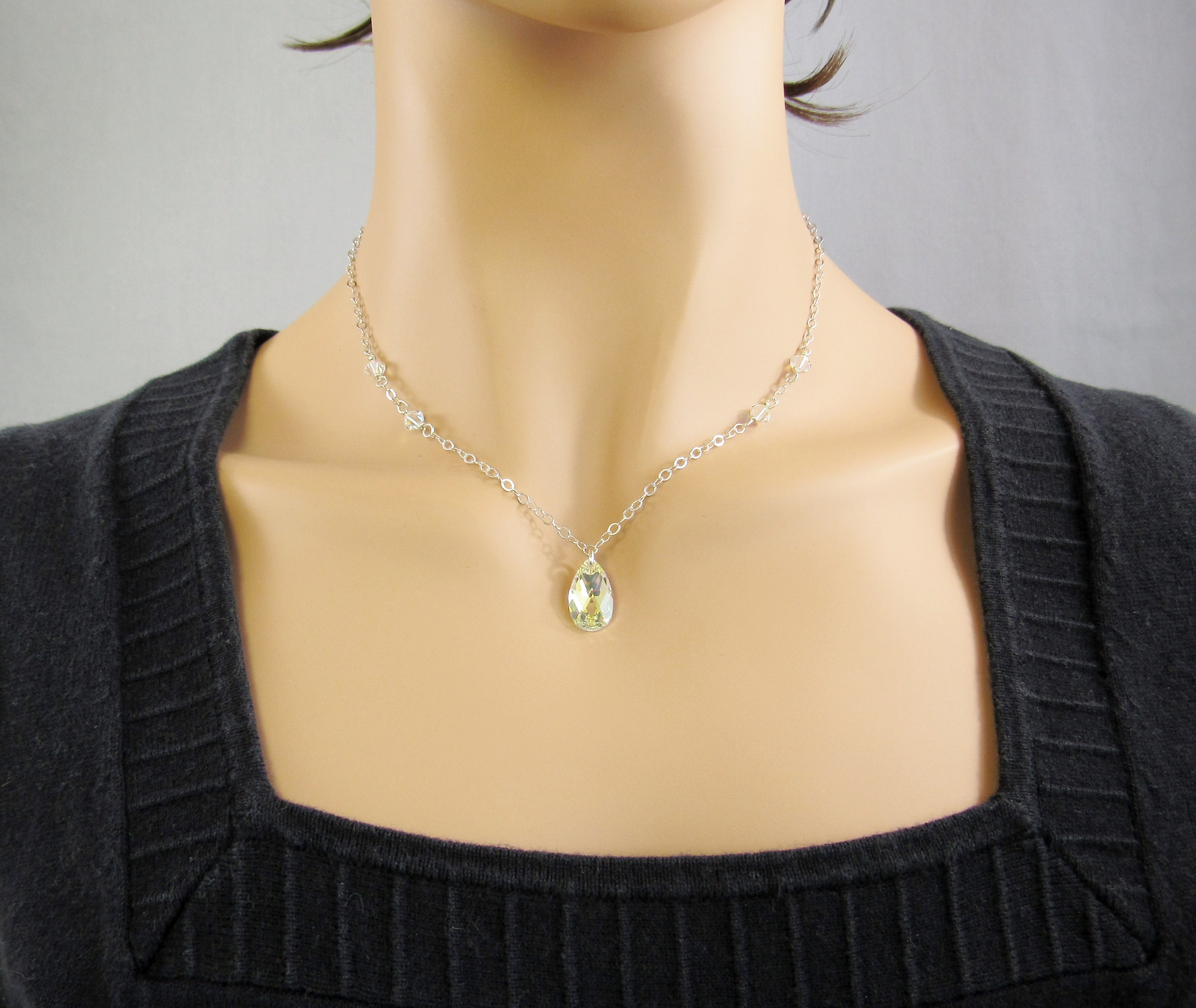 【TATIANA】(Silver 925) Crystal Mirrorball Necklace Tatiana Pendant Sterling Silver with 1.43ct Crystal Opal