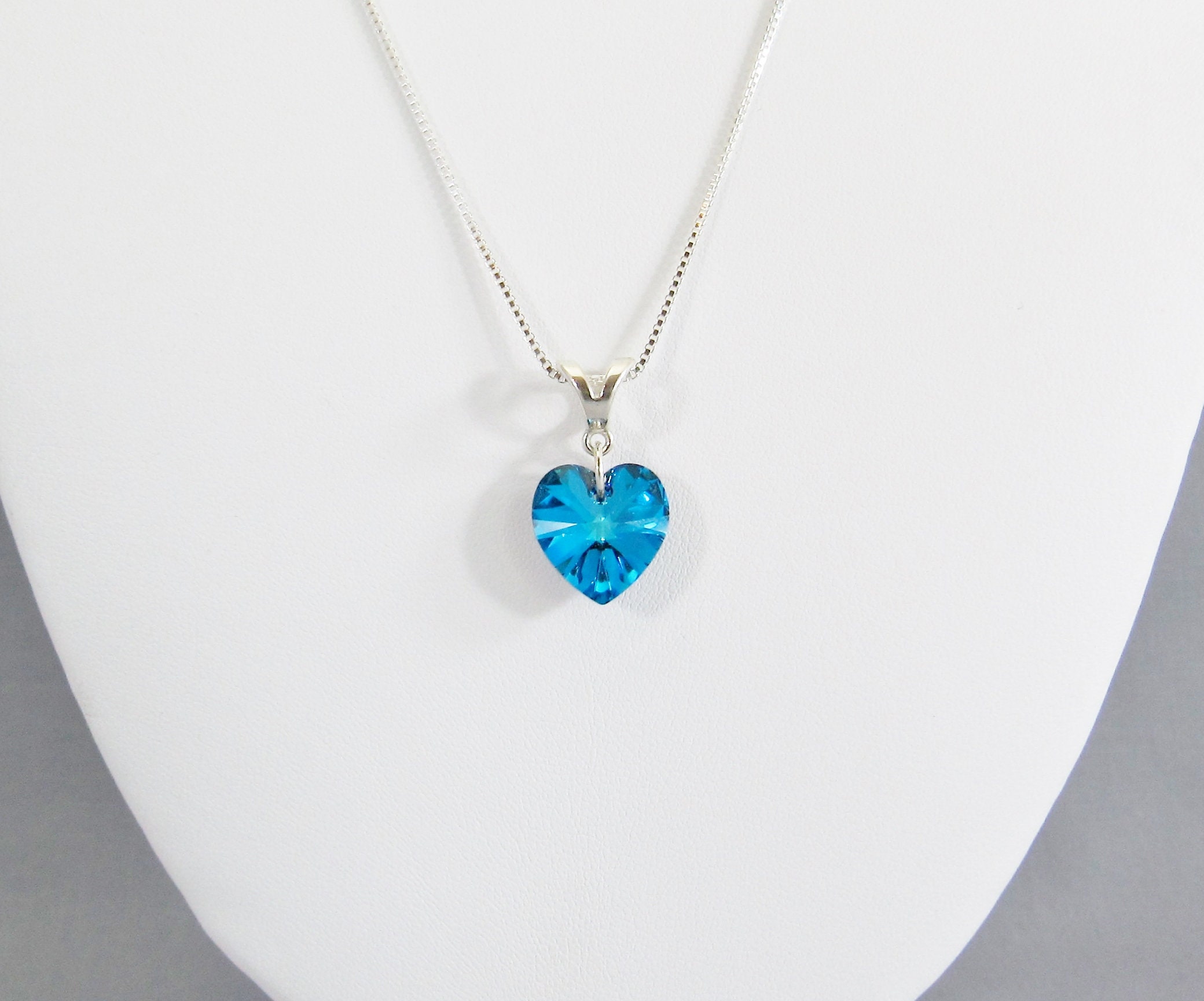 COLE.LOVE Lotus Flower Pendant Necklace Handmade with Swarovski  Crystal,Blue Heart Gemstones Jewelry : Clothing, Shoes & Jewelry -  Amazon.com