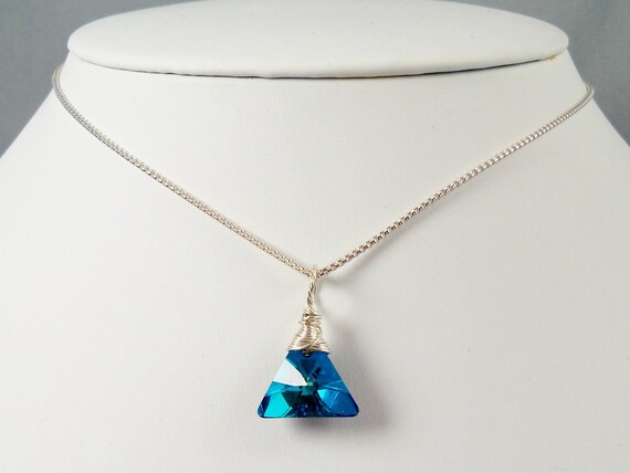 Triangle crystal deals prism necklace