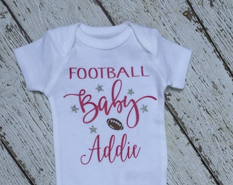 Football Baby Personalized Outfit, Baby Personalized Football Outfit, Personalized Baby Football Outfit, Football Personalized Baby Outfit