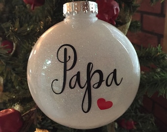 papa christmas ornament