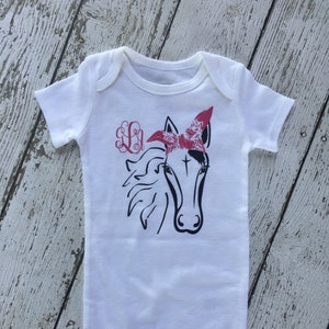 Horse Personalized Baby Outfit, Personalized Horse Baby Outfit, Horse Baby Outfit Personalized, Horse Lover Outfit For Baby Shower Gift