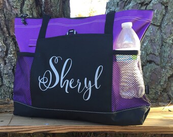 Tote Bag Personalized, Tote Bag Personalized With Zipper, Canvas Tote Bag, Canvas Tote Bag Personalized