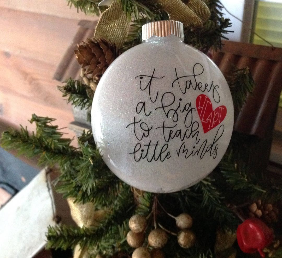 Personalized Teacher Christmas Ornament, Teacher Personalized Christmas ...