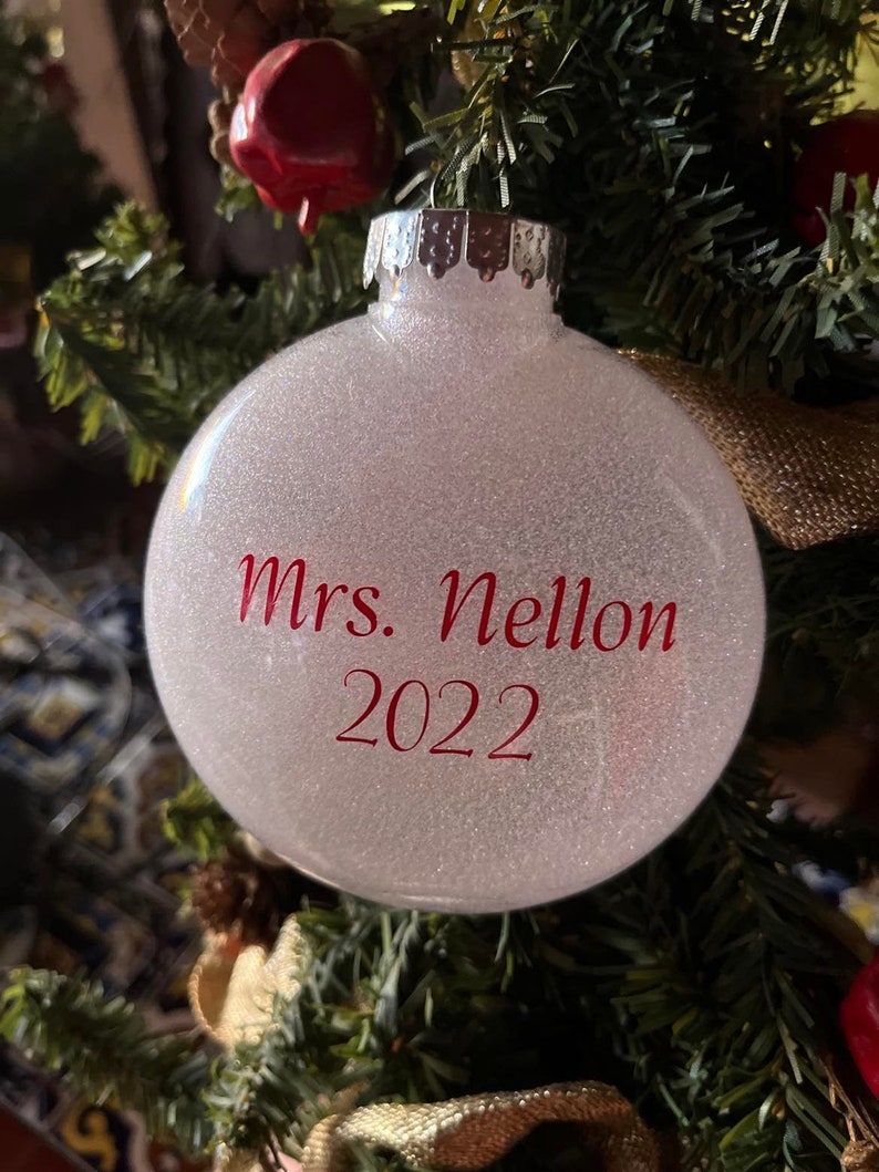 Personalized Teacher Christmas Ornament Teacher Personalized - Etsy