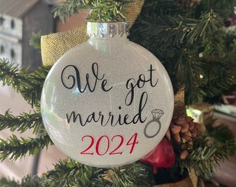 First Married Christmas Ornament, Christmas Ornament First Married,  Married First Christmas Ornament, Married Couples First Ornament