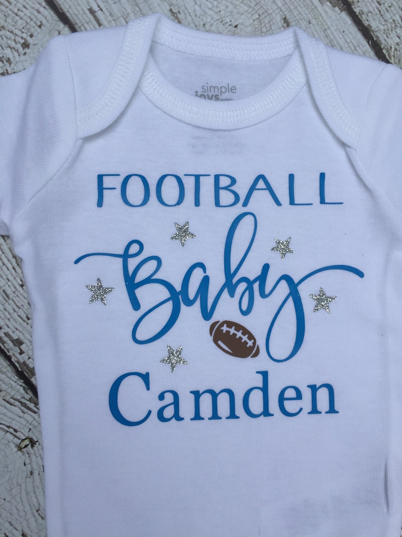Football Personalized Baby Outfit Baby Personalized Football Outfit Personalized Baby Football Outfit Football Baby Personalized Outfit