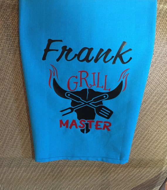 Personalized Master Chef Grill Towel Master Chef Personalized Etsy
