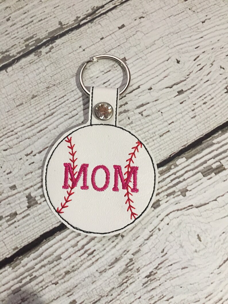 Baseball Mom Keychain Mom Baseball Keychain Baseball Mom Etsy