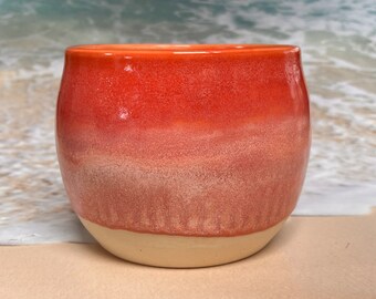 Handmade Ceramic Planter, 9th Anniversary Gift, Pottery Planter, Sunset Planter, Beach Planter, Coastal Pottery, Beach Pottery, Wedding Gift