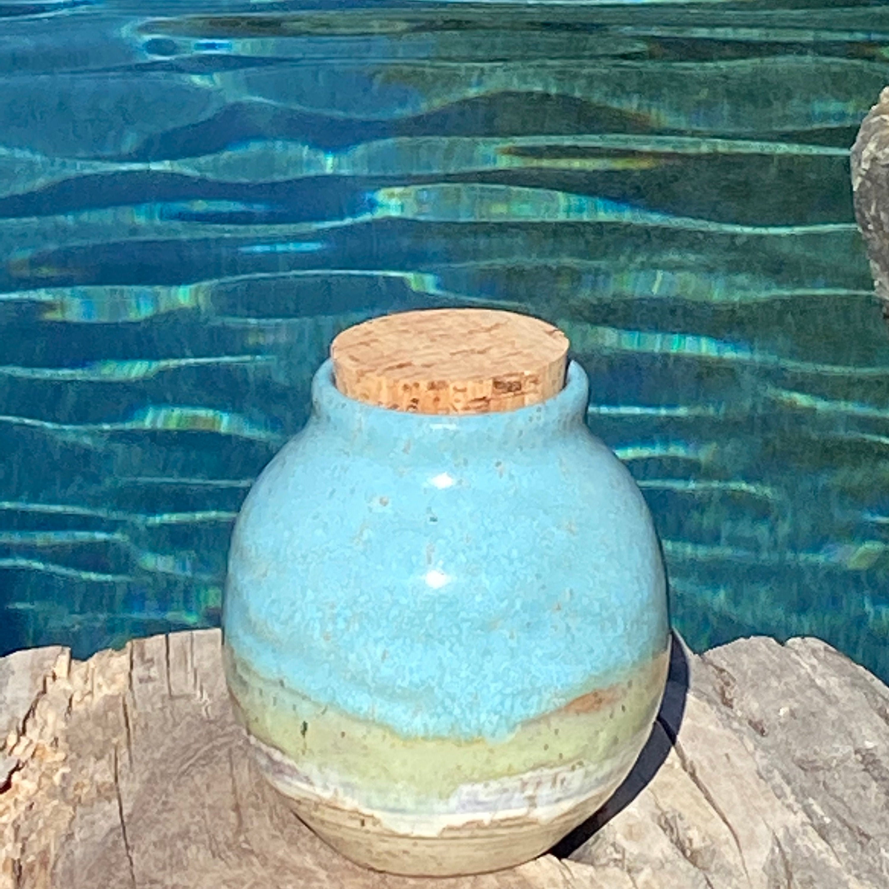 Ceramic Urn MADE to ORDER URN Beach Urn Ocean Urn Pottery Etsy
