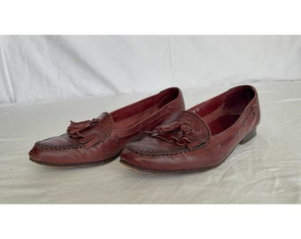 COLE HAAN Mocassini da uomo in pelle marrone, larghezza 8.5, Made in Italy, modello 3632 Lux, foderati al 100%.