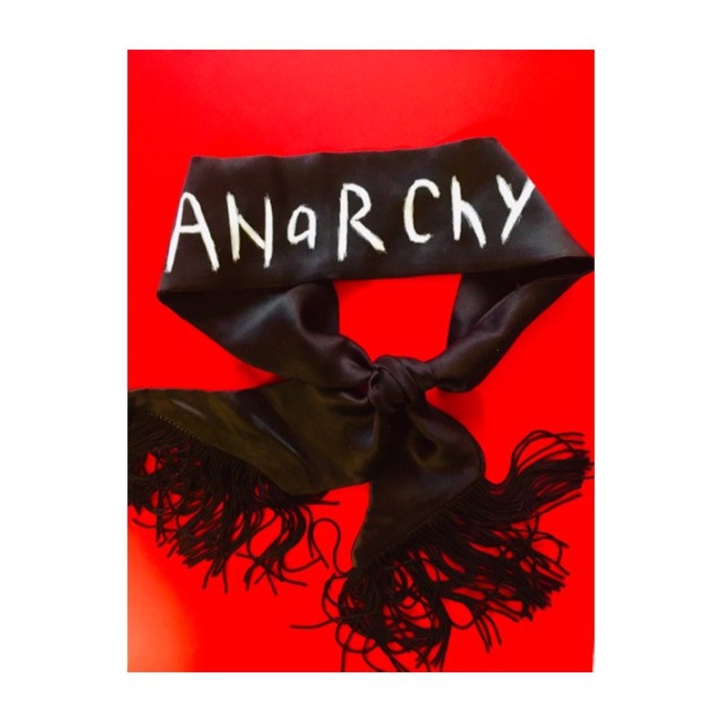 Quotes Black Silk Satin Bandana With Fringes With Messages Etsy