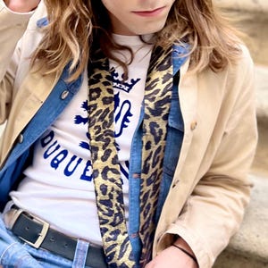 Leopard Luxe Skinny Scarf