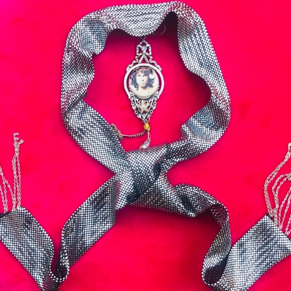 Silver rock chains Skinnyscarf