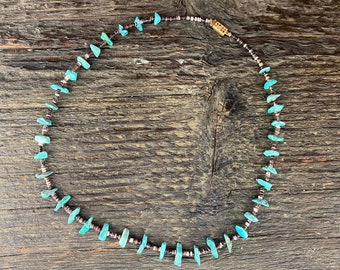 Vintage Heishi and Turquoise Necklace