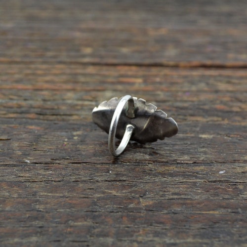 Old shops Pawn Turquoise Leaf Ring