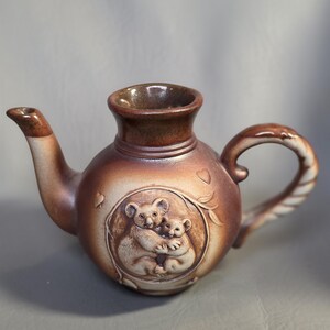 Beautiful Swagman Pottery Made in Australia Teapot Koala Motif No Lid