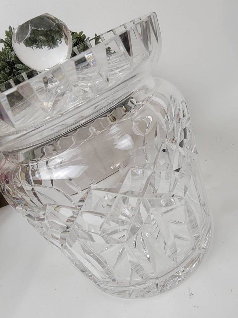 Waterford Crystal Lismore Biscuit Barrel With Lid Etsy