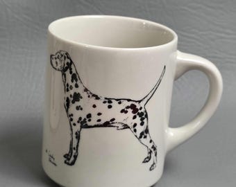 Dalmatian Dog Coffee Cup Mug Vintage Porcelain By Cindy Farmer 1985