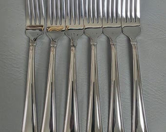 Bucks County Pattern Stainless by Reed and Barton Dinner Forks Set of 6 Never Used